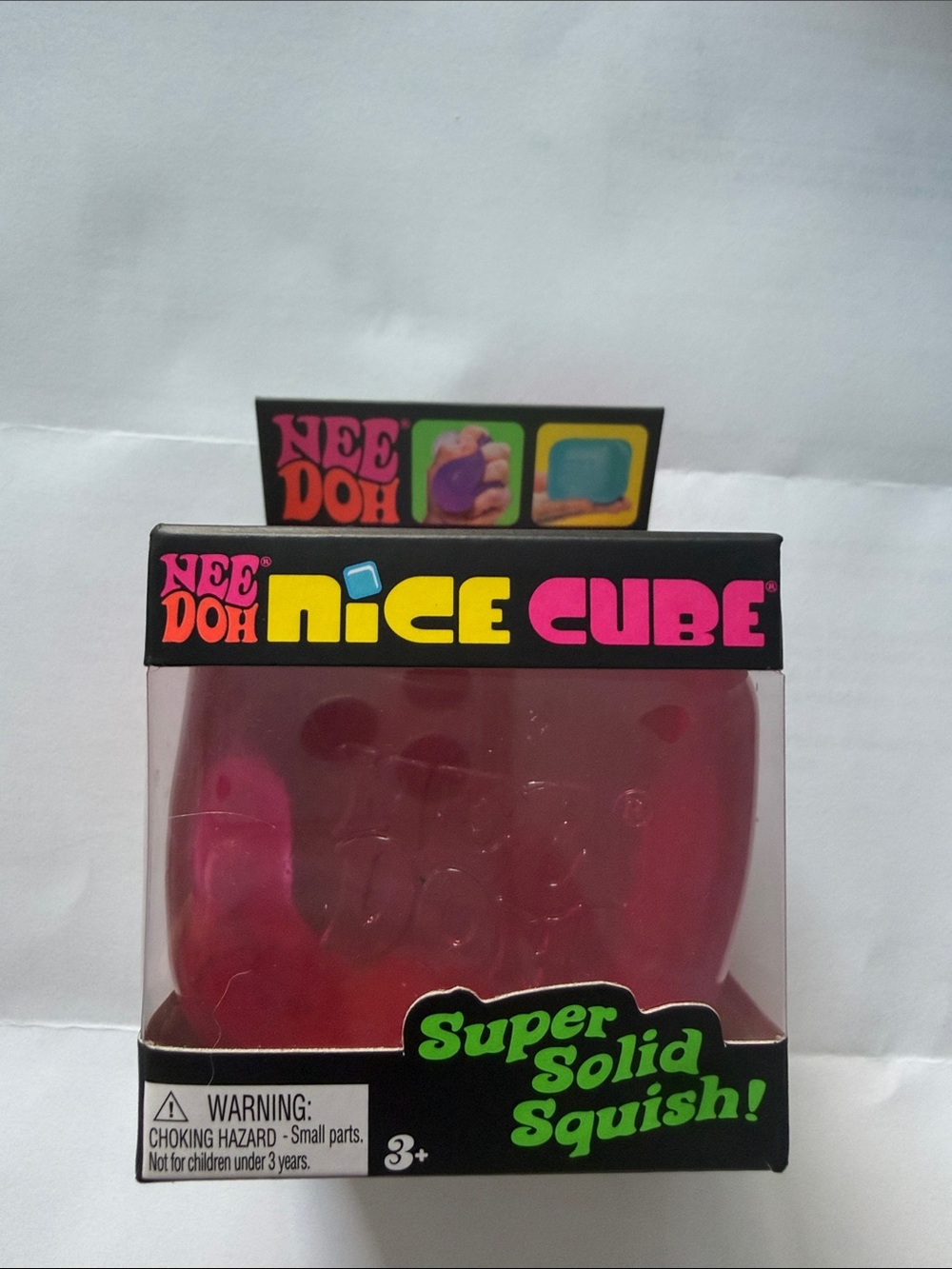 NeeDoh Nice Cube Super Solid Squish - Pink new/sealed